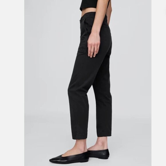 GAP 90s Mid Rise Downtown Khakis Black Stretch Ankle Pants Size 4 TALL NWT RT$70 - Picture 3 of 11